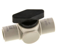 PP 2-Wege-Kugelhahn G 3/8'' FKM Vakuum