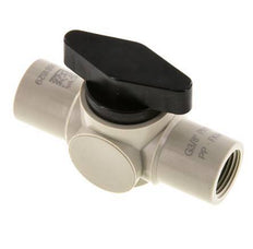 PP 2-Wege-Kugelhahn G 3/8'' FKM Vakuum
