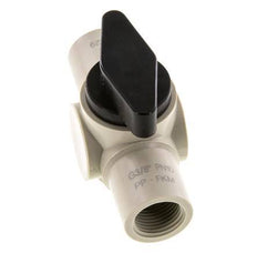 PP 2-Wege-Kugelhahn G 3/8'' FKM Vakuum