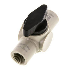 PP 2-Wege-Kugelhahn G 3/8'' FKM Vakuum