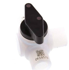 PFA 3-Wege-Kugelhahn G 1/4'' FKM Vakuum