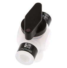 PFA 3-Wege-Kugelhahn G 1/4'' FKM Vakuum