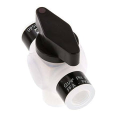 PFA 3-Wege-Kugelhahn G 1/4'' FKM Vakuum