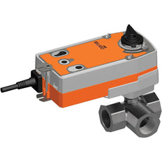 Belimo 3-Wege Kugelhahn Rp1-1/4 Kvs15 24-125VDC/24-240VAC Fail-Safe NO 75s 2-Punkt 10Nm IP54 R3032-BL3/NRFA-O
