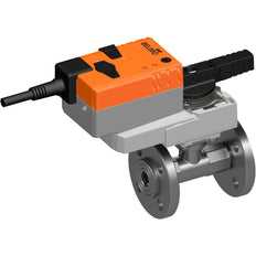 Elektrischer Kugelhahn mit Charakteristik Flansch DN 15 Messing EPDM 4m3/h 6bar/87psi 24 V AC/DC