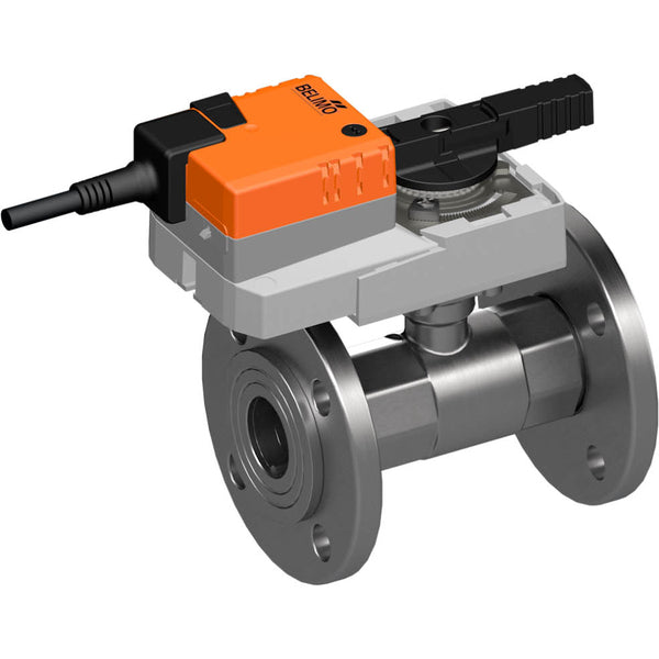 Kugelhahn Belimo DN32 Flansch Kvs32 100-240VAC 90s 2/3-Punkt 20Nm IP54 SPDT R6032R-B3/SR230A-S