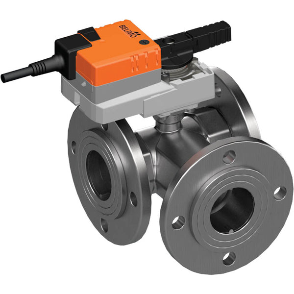 Belimo 3-Wege Regelventil DN50 Flansch Kvs25 24VAC/DC 90s 0-10V 10Nm IP54 R7050R25-B3/NR24A-SZ