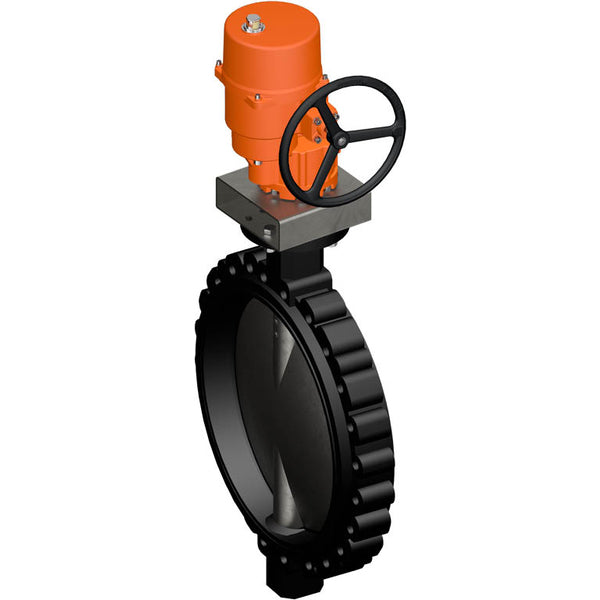 Belimo Absperrklappe DN600/PN16 Lug 120-240VAC/DC 2&3-Punkt GGG40 EPDM IP67 ISO 5211 Klemme 73s 2500Nm D6600NL/SY10-230A-3-T