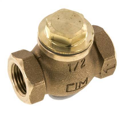 G 1/2'' Red Brass Lift Check Valve 20 bar (290 psi) Heavy Duty
