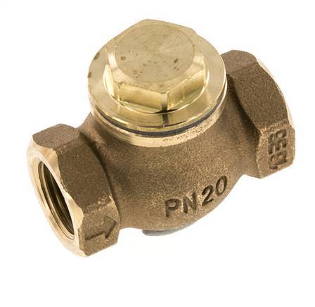 G 1/2'' Red Brass Lift Check Valve 20 bar (290 psi) Heavy Duty