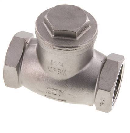 G 1-1/4'' Stainless Steel Swing Check Valve 16 bar (232 psi) Metal Seal