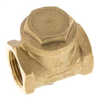 G 1'' Brass Swing Check Valve 12 bar (174 psi) Metal Seal