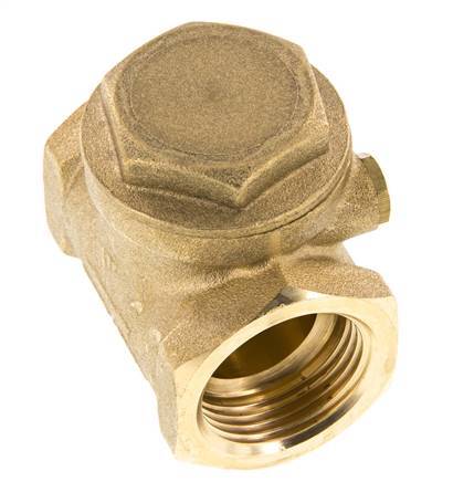 G 1'' Brass Swing Check Valve 12 bar (174 psi) Metal Seal