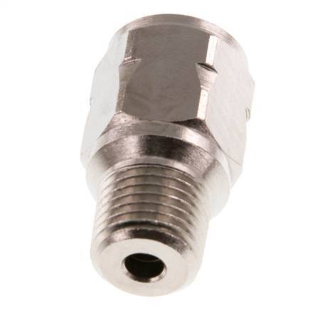 R/Rp 1/4'' M/F Mini Check Valve Nickel-Plated Brass 10 bar (145 psi) NBR With Spring