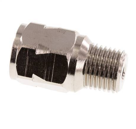 R/Rp 1/4'' M/W Mini Rückschlagventil Vernickelt Messing 10 Bar (145 Psi) NBR Keine Feder