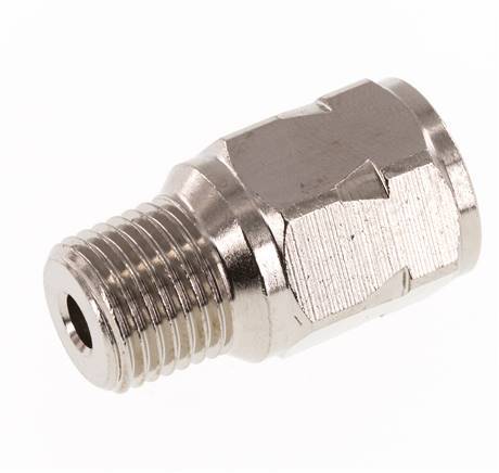 R/Rp 1/4'' M/W Mini Rückschlagventil Vernickelt Messing 10 Bar (145 Psi) NBR Keine Feder