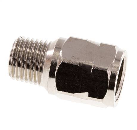 R/Rp 1/4'' M/W Mini Rückschlagventil Vernickelt Messing 10 Bar (145 Psi) NBR Keine Feder