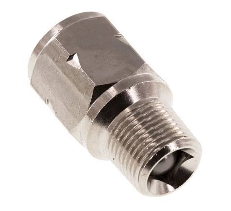 R/Rp 3/8'' M/F Mini Check Valve Nickel-Plated Brass 10 bar (145 psi) NBR No Spring