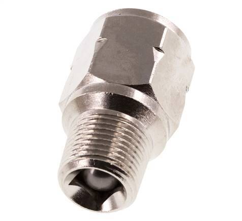 R/Rp 3/8'' M/F Mini Check Valve Nickel-Plated Brass 10 bar (145 psi) NBR No Spring