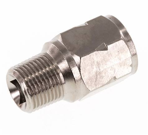 R/Rp 3/8'' M/F Mini Check Valve Nickel-Plated Brass 10 bar (145 psi) NBR No Spring
