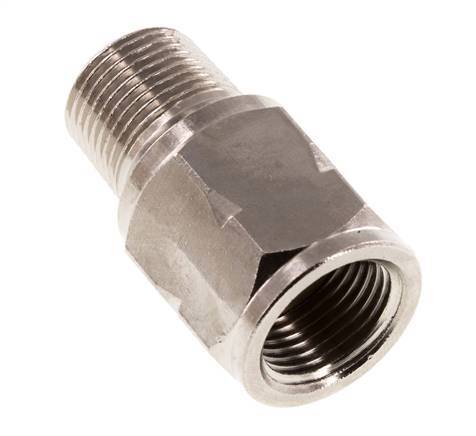 R/Rp 3/8'' M/F Mini Check Valve Nickel-Plated Brass 10 bar (145 psi) NBR No Spring
