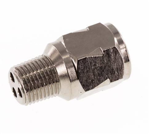 R/Rp 1/8'' M/F Mini Check Valve Nickel-Plated Brass 10 bar (145 psi) FKM No Spring
