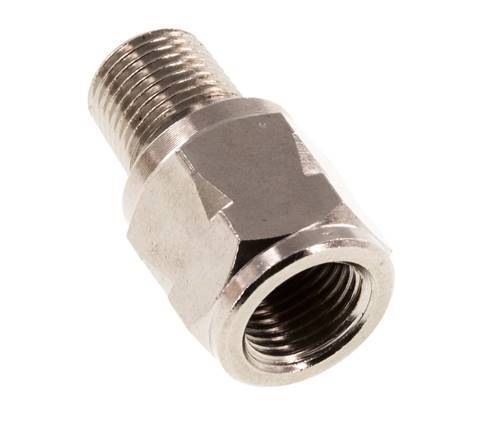 R/Rp 1/8'' M/F Mini Check Valve Nickel-Plated Brass 10 bar (145 psi) FKM No Spring