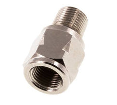 R/Rp 1/8'' M/F Mini Check Valve Nickel-Plated Brass 10 bar (145 psi) FKM No Spring