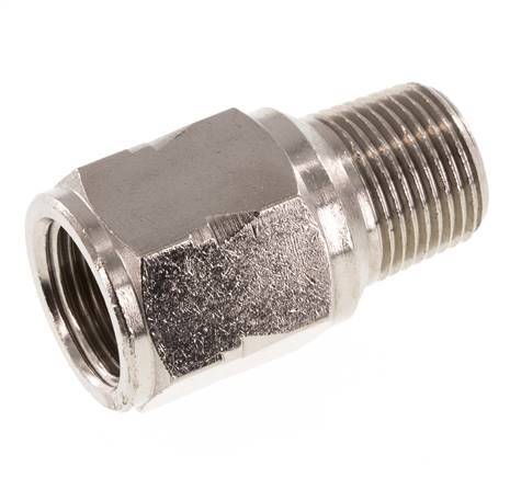 R/Rp 3/8'' M/W Mini Rückschlagventil Vernickelt Messing 10 Bar (145 Psi) FKM Kein Feder