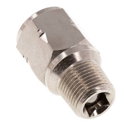 R/Rp 3/8'' M/W Mini Rückschlagventil Vernickelt Messing 10 Bar (145 Psi) FKM Kein Feder