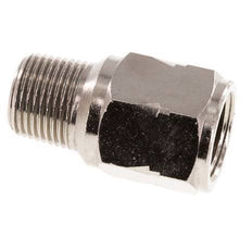 R/Rp 3/8'' M/F Mini Check Valve Nickel-Plated Brass 10 bar (145 psi) FKM No Spring