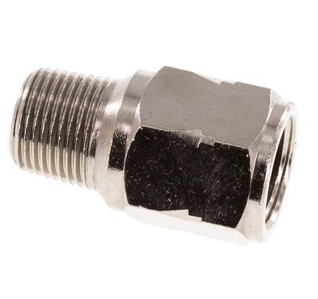 R/Rp 3/8'' M/W Mini Rückschlagventil Vernickelt Messing 10 Bar (145 Psi) FKM Kein Feder