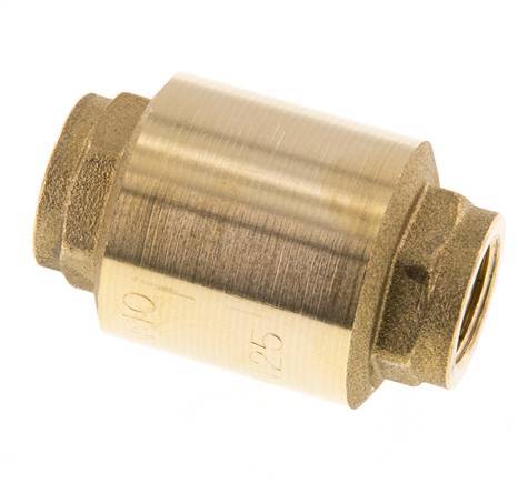 G 3/8'' Brass Check Valve For Vacuum -0.95..25 bar (-13.7..362.5 psi)