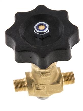 G 1/8'' Messing Kugelhahn Außengewinde 40 bar mit Handrad