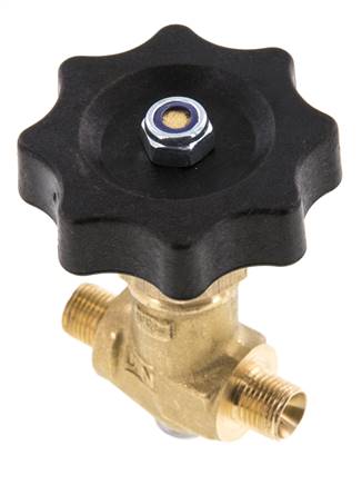 G 1/8'' Messing Kugelhahn Außengewinde 40 bar mit Handrad