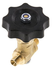 G 1/8'' Messing Kugelhahn Außengewinde 40 bar mit Handrad