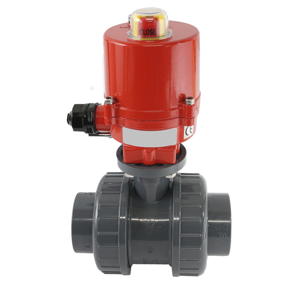 50mm 24V AC VDL 2-Wege PVC Elektrischer Kugelhahn