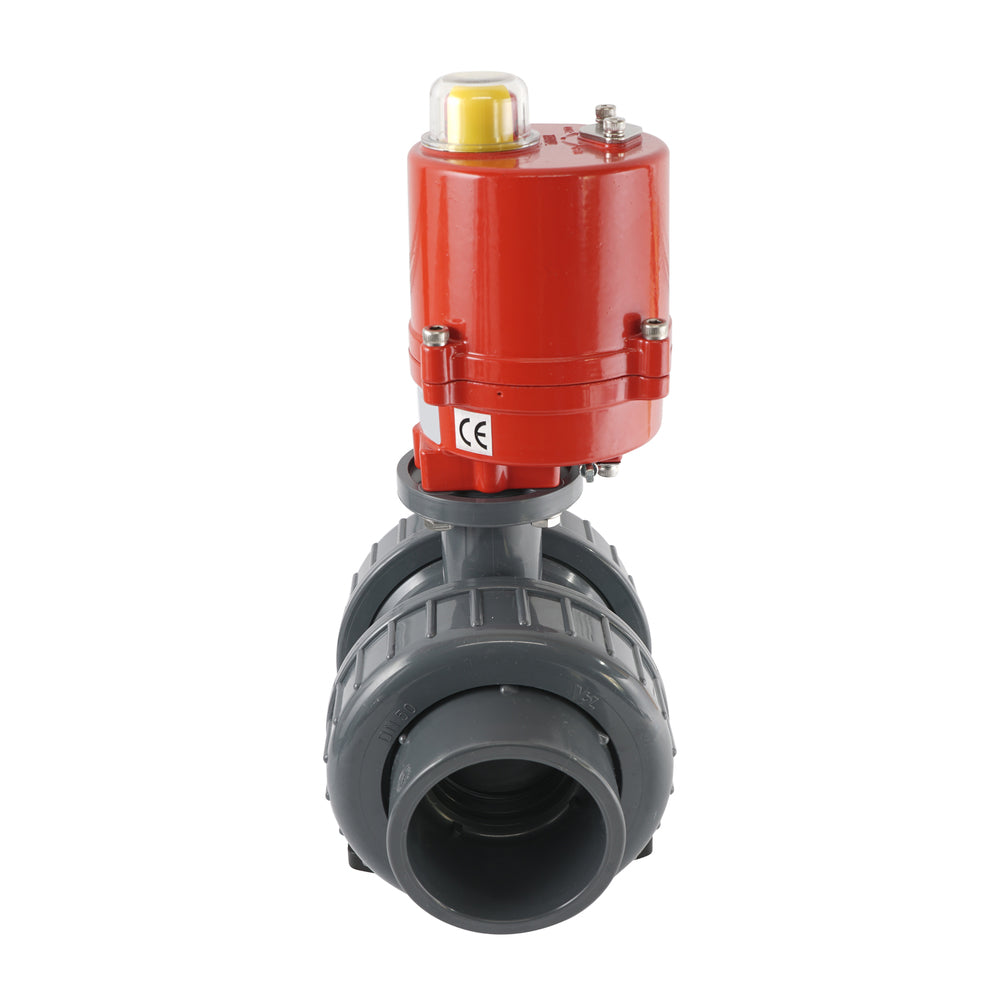 63mm 24V DC VDL 2-Wege PVC Elektrischer Kugelhahn