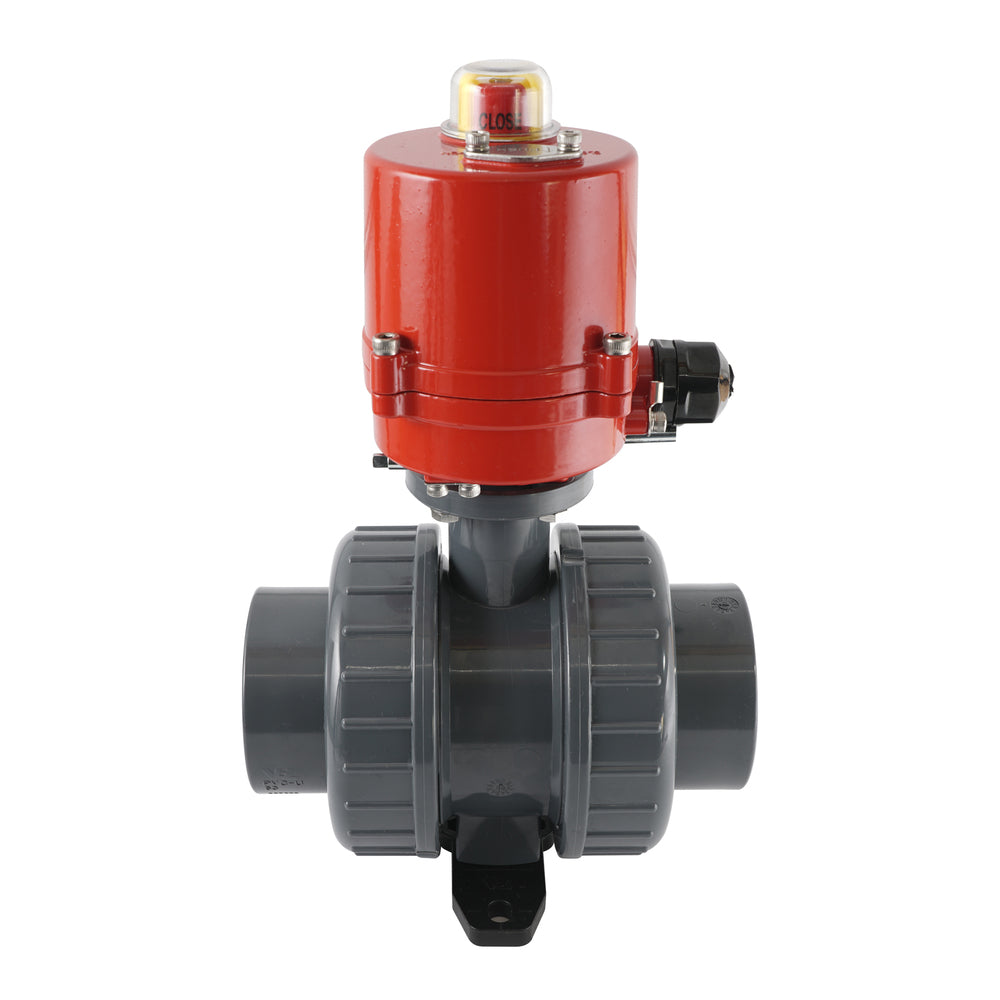 63mm 24V DC VDL 2-Wege PVC Elektrischer Kugelhahn