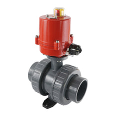 63mm 24V DC VDL 2-Wege PVC Elektrischer Kugelhahn
